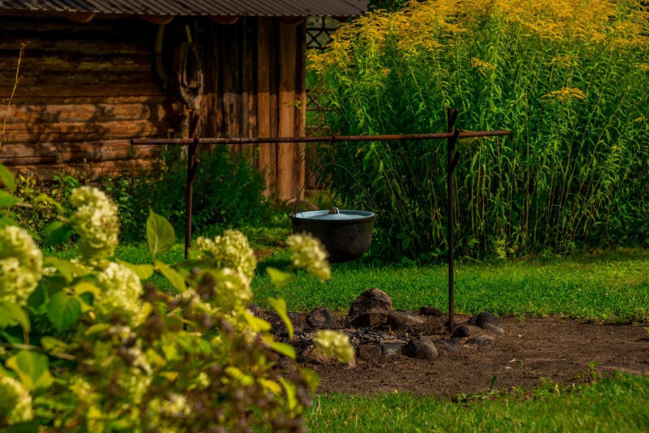 Idilliska Latgaliesu Lauku Maja Ar Melno Pirti Villa Aglona Exteriör bild